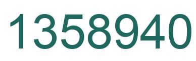 Number 1358940 green image
