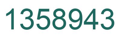Number 1358943 green image