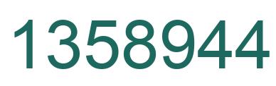 Number 1358944 green image