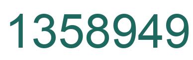 Number 1358949 green image