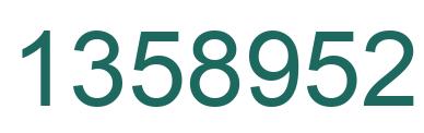 Number 1358952 green image