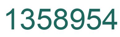 Number 1358954 green image