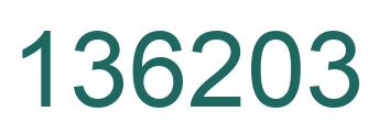 Number 136203 green image