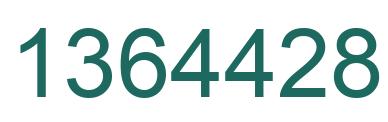 Number 1364428 green image