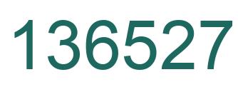 Number 136527 green image