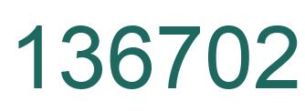 Number 136702 green image