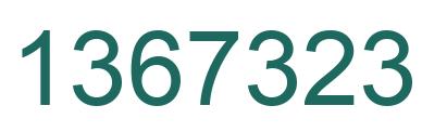 Number 1367323 green image