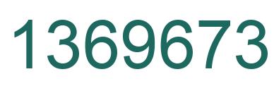 Number 1369673 green image