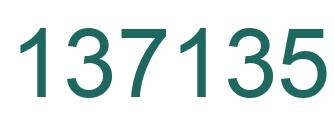 Number 137135 green image