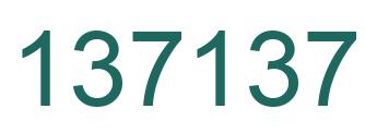 Number 137137 green image