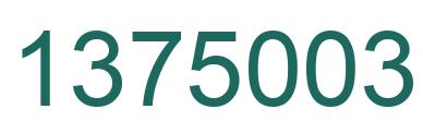 Number 1375003 green image
