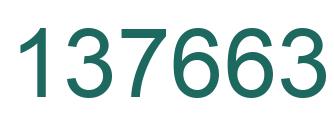 Number 137663 green image