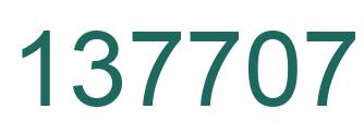 Number 137707 green image