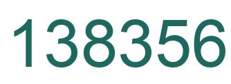 Number 138356 green image