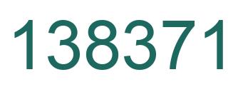 Number 138371 green image