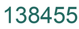 Number 138455 green image