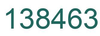 Number 138463 green image