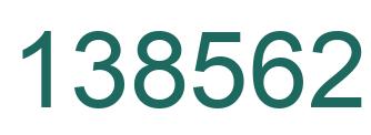 Number 138562 green image