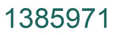 Number 1385971 green image