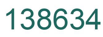 Number 138634 green image