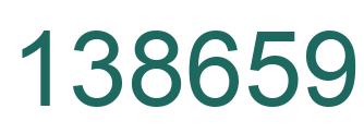 Number 138659 green image