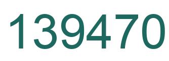 Number 139470 green image
