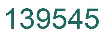 Number 139545 green image