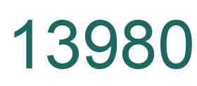 Number 13980 green image