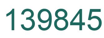 Number 139845 green image