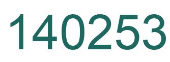 Number 140253 green image