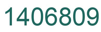 Number 1406809 green image