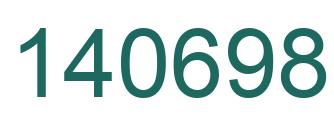 Number 140698 green image