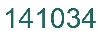 Number 141034 green image