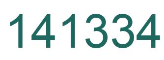 Number 141334 green image