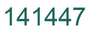 Number 141447 green image
