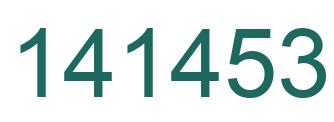 Number 141453 green image