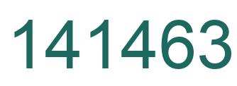 Number 141463 green image