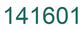 Number 141601 green image