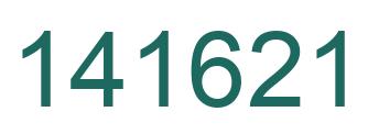 Number 141621 green image