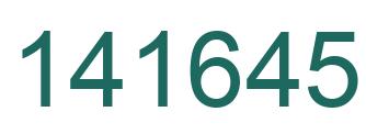 Number 141645 green image