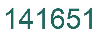 Number 141651 green image