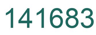 Number 141683 green image