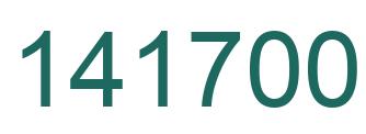 Number 141700 green image