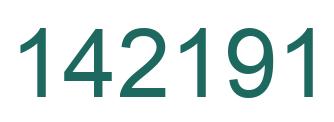Number 142191 green image