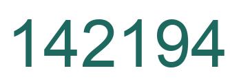 Number 142194 green image