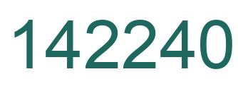 Number 142240 green image