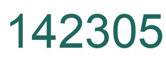 Number 142305 green image