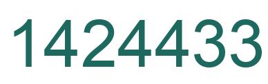 Number 1424433 green image