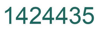 Number 1424435 green image