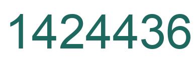 Number 1424436 green image